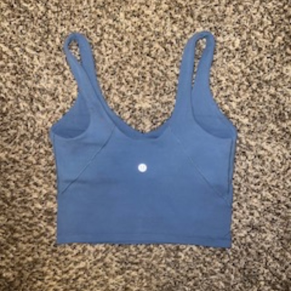 Lululemon washed denim align tank, size 4 - Picture 3 of 3